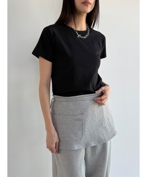 Didot.showroom(ディドット ショールーム)の「ラグランクロップT(Tシャツ/カットソー・レディース・パープル/ブラウン/アイボリー/ブラック/イエロー系その他/ヘザーグレー・FREE)」の3枚目の写真