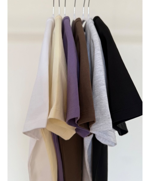 Didot.showroom(ディドット ショールーム)の「ラグランクロップT(Tシャツ/カットソー・レディース・パープル/ブラウン/アイボリー/ブラック/イエロー系その他/ヘザーグレー・FREE)」の14枚目の写真
