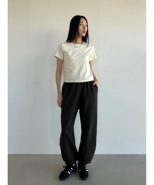 Didot.showroom(ディドット ショールーム)の「ラグランクロップT(Tシャツ/カットソー・レディース・パープル/ブラウン/アイボリー/ブラック/イエロー系その他/ヘザーグレー・FREE)」の13枚目の写真
