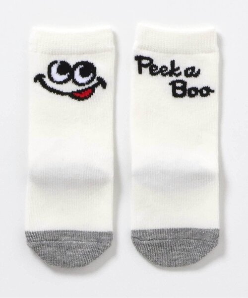 BREEZE（ブリーズ）の「【Bpop】ポップベビーハイソックス（ベビーシューズ/ベビーソックス・キッズ・グレー/オフホワイト/レッド/オレンジ・9/12）」の2枚目の写真