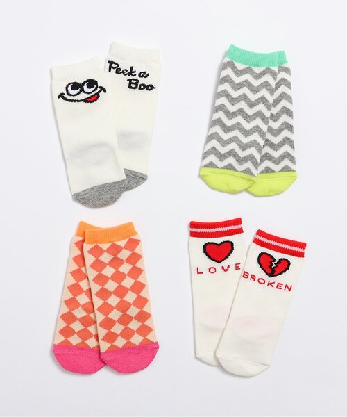 BREEZE（ブリーズ）の「【Bpop】ポップベビーハイソックス（ベビーシューズ/ベビーソックス・キッズ・グレー/オフホワイト/レッド/オレンジ・9/12）」の5枚目の写真