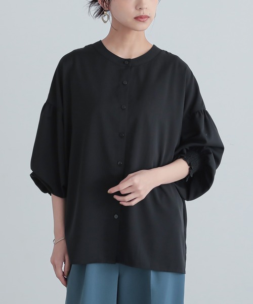 n'OrLABEL（ノアールレーベル）の「『前後2wayブラウス』（シャツ/ブラウス・レディース・オフホワイト/ブルー/ブラック/ピンク・2/1）」の2枚目の写真