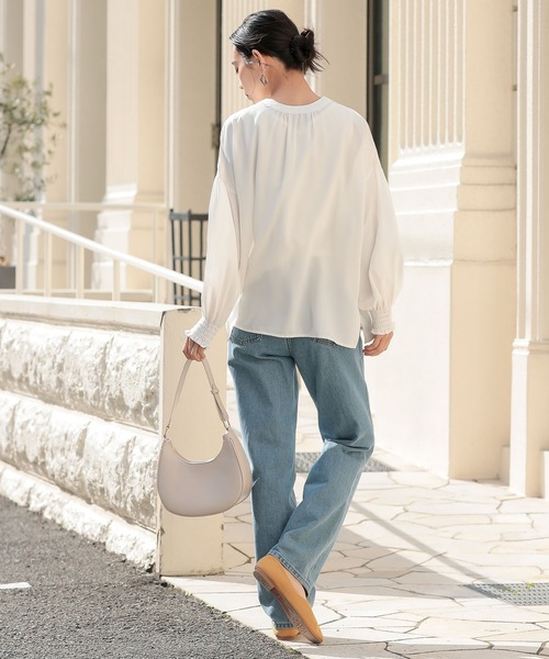 n'OrLABEL（ノアールレーベル）の「『前後2wayブラウス』（シャツ/ブラウス・レディース・オフホワイト/ブルー/ブラック/ピンク・2/1）」の13枚目の写真