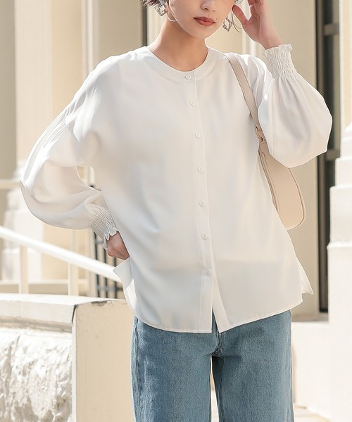 n'OrLABEL（ノアールレーベル）の「『前後2wayブラウス』（シャツ/ブラウス・レディース・オフホワイト/ブルー/ブラック/ピンク・2/1）」の10枚目の写真