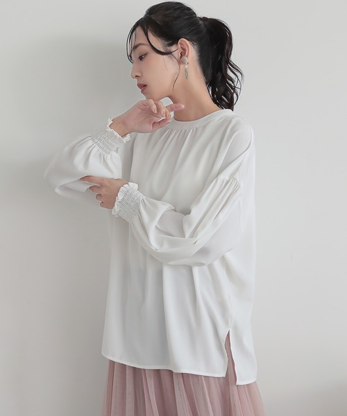 n'OrLABEL（ノアールレーベル）の「『前後2wayブラウス』（シャツ/ブラウス・レディース・オフホワイト/ブルー/ブラック/ピンク・2/1）」の5枚目の写真