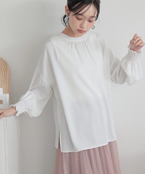 n'OrLABEL（ノアールレーベル）の「『前後2wayブラウス』（シャツ/ブラウス・レディース・オフホワイト/ブルー/ブラック/ピンク・2/1）」の8枚目の写真