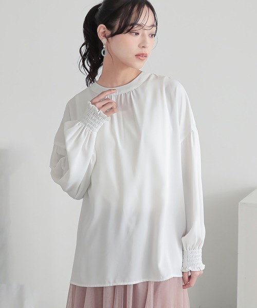 n'OrLABEL（ノアールレーベル）の「『前後2wayブラウス』（シャツ/ブラウス・レディース・オフホワイト/ブルー/ブラック/ピンク・2/1）」の9枚目の写真