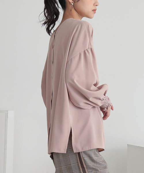 n'OrLABEL（ノアールレーベル）の「『前後2wayブラウス』（シャツ/ブラウス・レディース・オフホワイト/ブルー/ブラック/ピンク・2/1）」の7枚目の写真