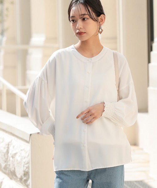 n'OrLABEL（ノアールレーベル）の「『前後2wayブラウス』（シャツ/ブラウス・レディース・オフホワイト/ブルー/ブラック/ピンク・2/1）」の11枚目の写真