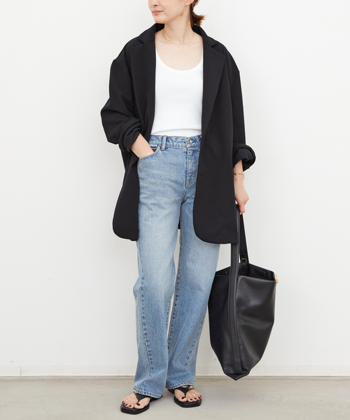 Deuxieme Classe(ドゥーズィエムクラス)の「Straight ジーンズ(デニムパンツ・レディース・エメラルドブルー・34)」の4枚目の写真