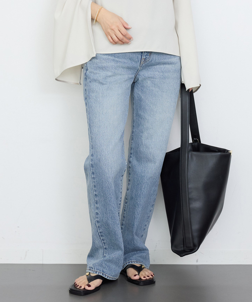 Deuxieme Classe(ドゥーズィエムクラス)の「Straight ジーンズ(デニムパンツ・レディース・エメラルドブルー・34)」の5枚目の写真