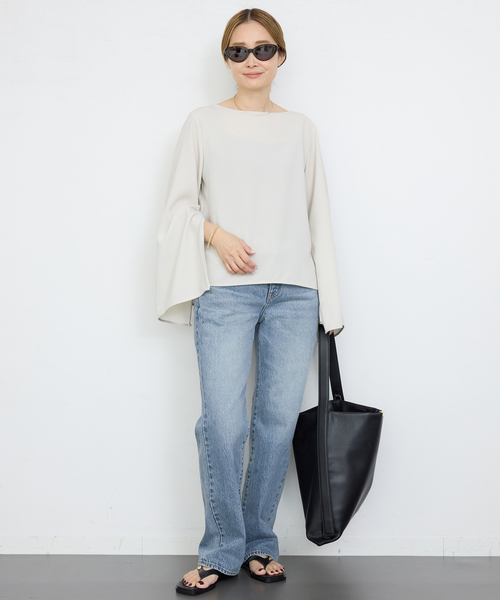 Deuxieme Classe(ドゥーズィエムクラス)の「Straight ジーンズ(デニムパンツ・レディース・エメラルドブルー・34)」の6枚目の写真