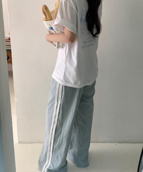 sorule(ソルレ)の「レースライントラックパンツ(その他パンツ・レディース・ブルー/ブラック・FREE)」の9枚目の写真