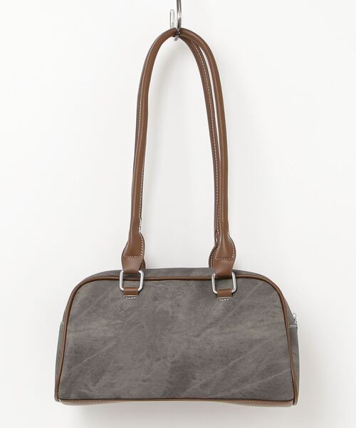 gossip！ロサンゼルス（ゴシップロサンゼルス）の「Y2K デニムパッチワークレトロ バックルデザインBAG / 500mlペットボトル収納可能（ボストンバッグ・レディース・ダークグレー/ライトグレー/インディゴブルー・FREE）」の20枚目の写真