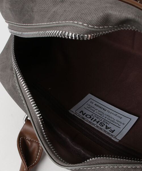 gossip！ロサンゼルス（ゴシップロサンゼルス）の「Y2K デニムパッチワークレトロ バックルデザインBAG / 500mlペットボトル収納可能（ボストンバッグ・レディース・ダークグレー/ライトグレー/インディゴブルー・FREE）」の22枚目の写真