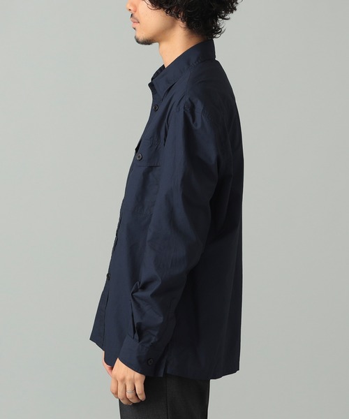 セール】コットンタイプライター ダブルポケット オーバーシャツ