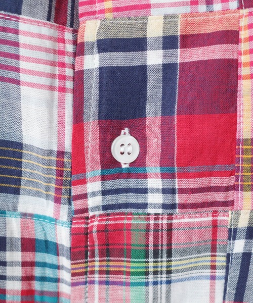 INNOCENT(イノセント)の「【T9】【UNIVERD72/ユニバード72】MADRAS PATCH WORK S/S SHIRTS マドラス パッチワーク ショートスリーブ シャツ 41045(シャツ/ブラウス・メンズ・レッド/グリーン/ブルー/ナチュラル・MEDIUM/LARGE/X-LARGE)」の22枚目の写真