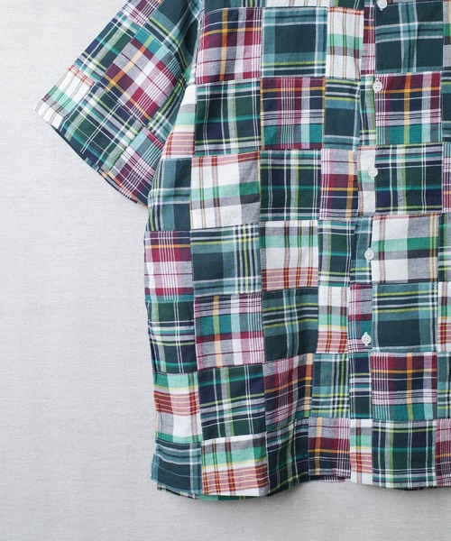 INNOCENT(イノセント)の「【T9】【UNIVERD72/ユニバード72】MADRAS PATCH WORK S/S SHIRTS マドラス パッチワーク ショートスリーブ シャツ 41045(シャツ/ブラウス・メンズ・レッド/グリーン/ブルー/ナチュラル・MEDIUM/LARGE/X-LARGE)」の18枚目の写真