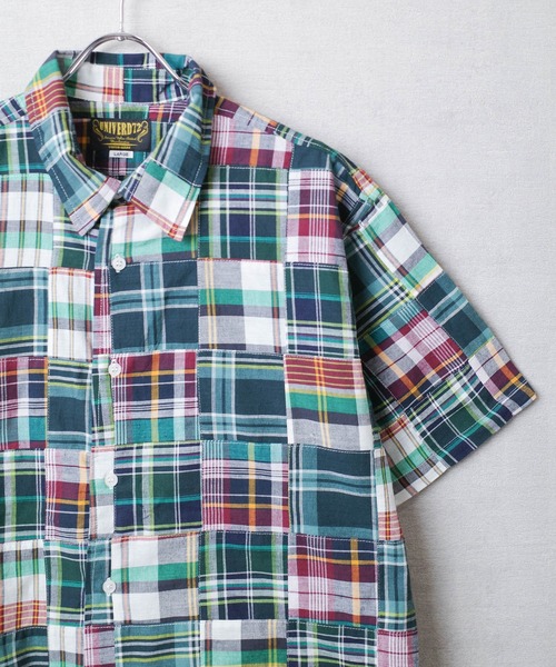 INNOCENT(イノセント)の「【T9】【UNIVERD72/ユニバード72】MADRAS PATCH WORK S/S SHIRTS マドラス パッチワーク ショートスリーブ シャツ 41045(シャツ/ブラウス・メンズ・レッド/グリーン/ブルー/ナチュラル・MEDIUM/LARGE/X-LARGE)」の17枚目の写真