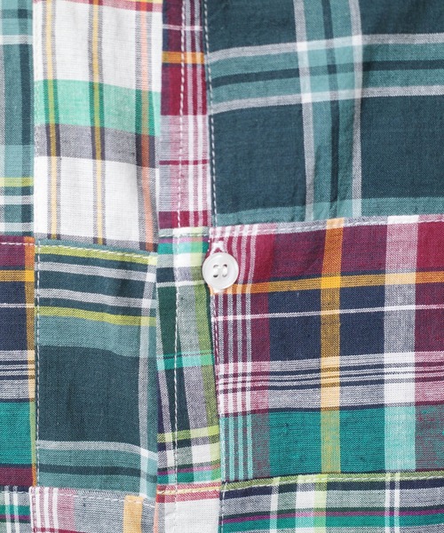 INNOCENT(イノセント)の「【T9】【UNIVERD72/ユニバード72】MADRAS PATCH WORK S/S SHIRTS マドラス パッチワーク ショートスリーブ シャツ 41045(シャツ/ブラウス・メンズ・レッド/グリーン/ブルー/ナチュラル・MEDIUM/LARGE/X-LARGE)」の15枚目の写真