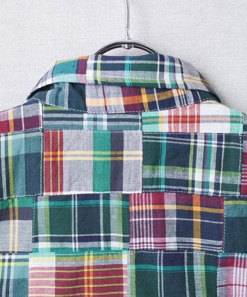 INNOCENT(イノセント)の「【T9】【UNIVERD72/ユニバード72】MADRAS PATCH WORK S/S SHIRTS マドラス パッチワーク ショートスリーブ シャツ 41045(シャツ/ブラウス・メンズ・レッド/グリーン/ブルー/ナチュラル・MEDIUM/LARGE/X-LARGE)」の13枚目の写真