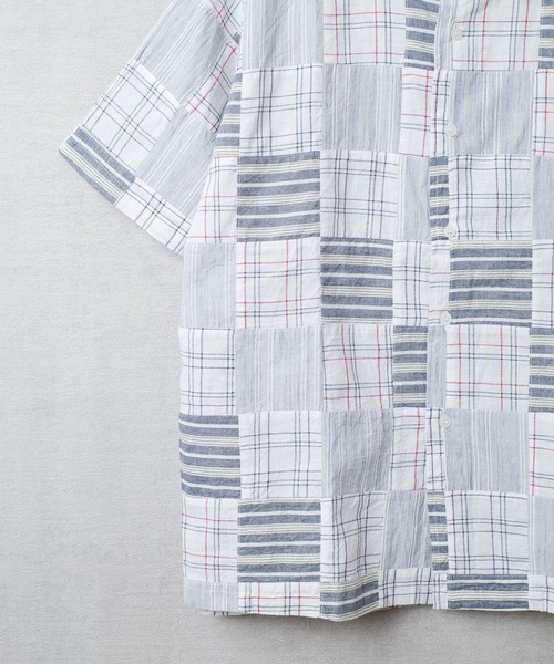 INNOCENT(イノセント)の「【T9】【UNIVERD72/ユニバード72】MADRAS PATCH WORK S/S SHIRTS マドラス パッチワーク ショートスリーブ シャツ 41045(シャツ/ブラウス・メンズ・レッド/グリーン/ブルー/ナチュラル・MEDIUM/LARGE/X-LARGE)」の10枚目の写真