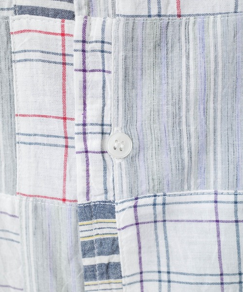 INNOCENT(イノセント)の「【T9】【UNIVERD72/ユニバード72】MADRAS PATCH WORK S/S SHIRTS マドラス パッチワーク ショートスリーブ シャツ 41045(シャツ/ブラウス・メンズ・レッド/グリーン/ブルー/ナチュラル・MEDIUM/LARGE/X-LARGE)」の8枚目の写真