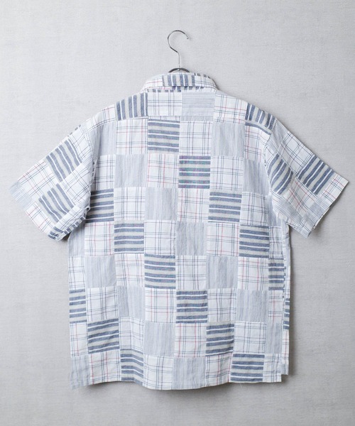 INNOCENT(イノセント)の「【T9】【UNIVERD72/ユニバード72】MADRAS PATCH WORK S/S SHIRTS マドラス パッチワーク ショートスリーブ シャツ 41045(シャツ/ブラウス・メンズ・レッド/グリーン/ブルー/ナチュラル・MEDIUM/LARGE/X-LARGE)」の7枚目の写真