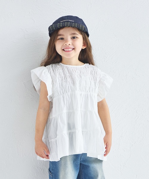 pairmanon（ペアマノン）の「【綿100%】【リンクコーデ】ティアード コットン チュニック キッズサイズ（チュニック・キッズ・ブラック/ホワイト/グリーン系その他・90/120/130/150/140/100/110）」の8枚目の写真