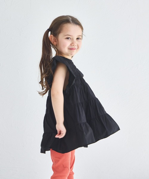 pairmanon（ペアマノン）の「【綿100%】【リンクコーデ】ティアード コットン チュニック キッズサイズ（チュニック・キッズ・ブラック/ホワイト/グリーン系その他・90/120/130/150/140/100/110）」の20枚目の写真