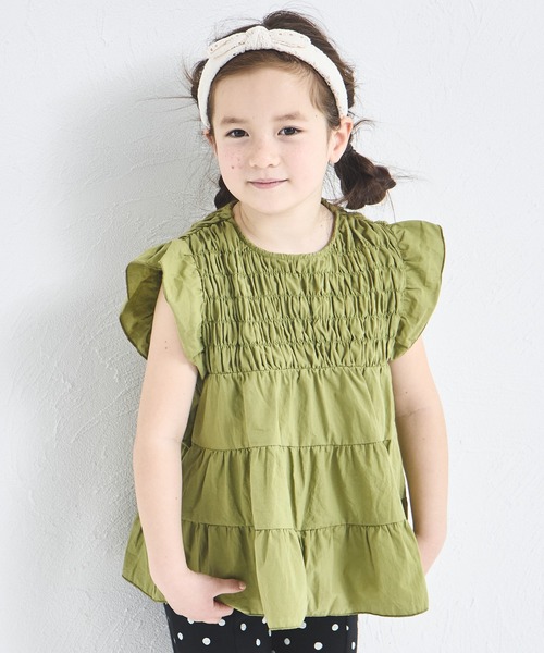 pairmanon（ペアマノン）の「【綿100%】【リンクコーデ】ティアード コットン チュニック キッズサイズ（チュニック・キッズ・ブラック/ホワイト/グリーン系その他・90/120/130/150/140/100/110）」の15枚目の写真