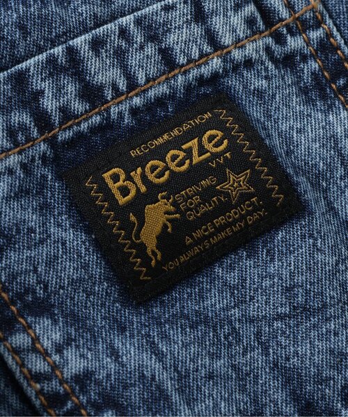 BREEZE(ブリーズ)の「【ジュニア対応】ワイドクロップドデニム(デニムパンツ・キッズ・ブルー/ブラック・140/130/120/110/100/90)」の7枚目の写真