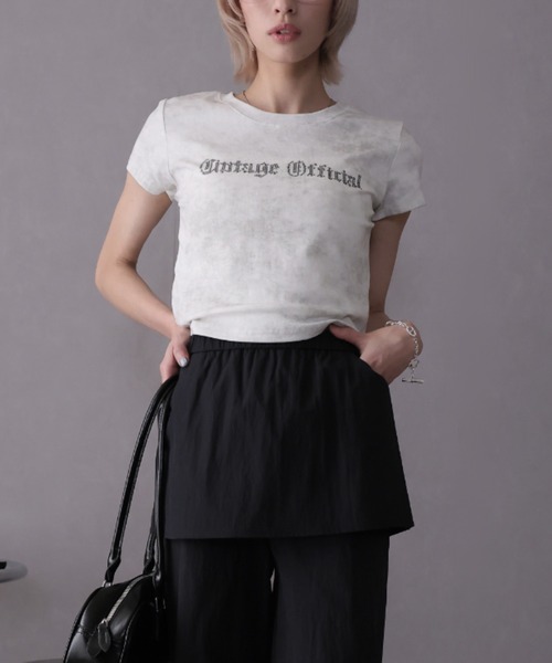 Ulysses(ユリシス)の「スタッズ付きロゴTシャツ(Tシャツ/カットソー・レディース・ホワイト/ベージュ/グレー・F)」の13枚目の写真