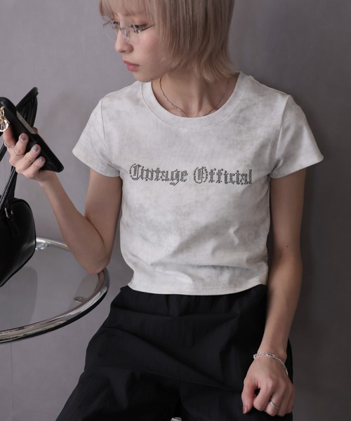 Ulysses(ユリシス)の「スタッズ付きロゴTシャツ(Tシャツ/カットソー・レディース・ホワイト/ベージュ/グレー・F)」の15枚目の写真