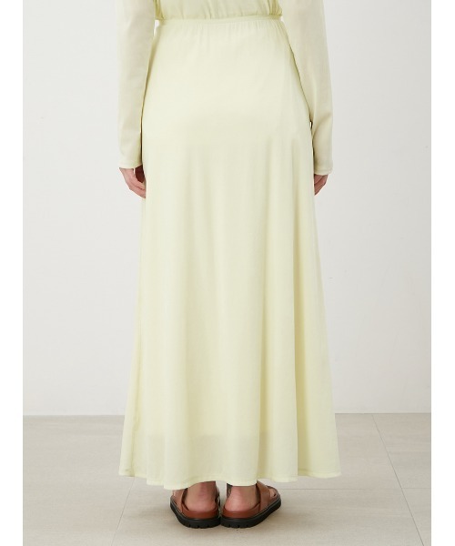 Mila Owen(ミラオーウェン)の「【セットアップ対応】【ウォッシャブル】フロッキーベロアナロースカート(スカート・レディース・チャコールグレー/ベージュ/ライム・0/1)」の7枚目の写真