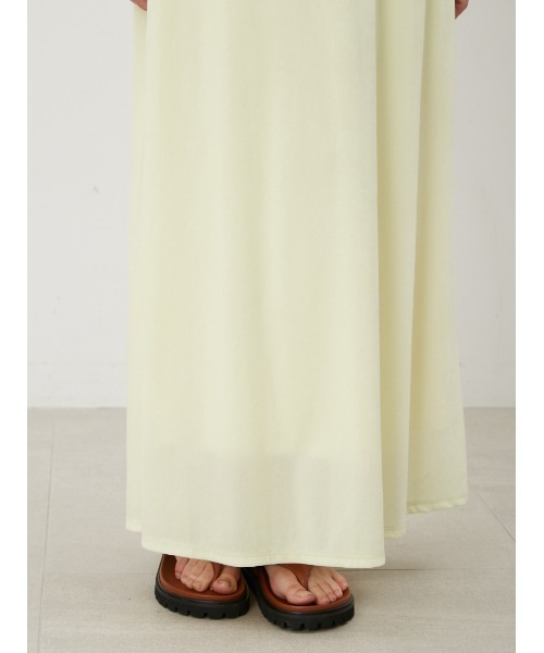 Mila Owen(ミラオーウェン)の「【セットアップ対応】【ウォッシャブル】フロッキーベロアナロースカート(スカート・レディース・チャコールグレー/ベージュ/ライム・0/1)」の9枚目の写真