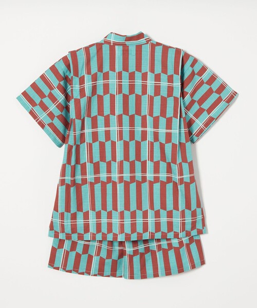 green label relaxing（グリーンレーベルリラクシング）の「甚平 モダン幾何学 チェック/ キッズ（浴衣・キッズ・ブラウン/ネイビー・S/M/L）」の18枚目の写真