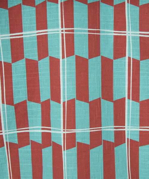 green label relaxing（グリーンレーベルリラクシング）の「甚平 モダン幾何学 チェック/ キッズ（浴衣・キッズ・ブラウン/ネイビー・S/M/L）」の19枚目の写真