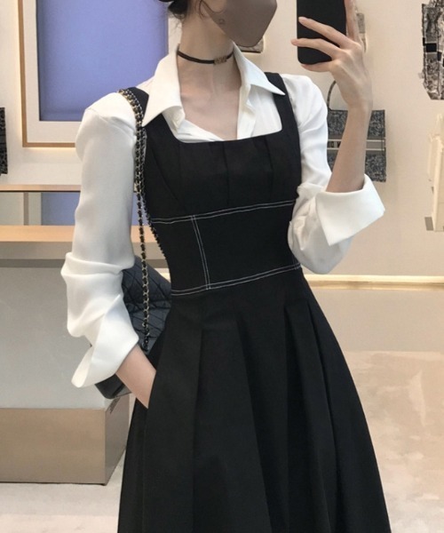 YUGA(ユーガ)の「YUGA_YGMC Square neck resort dress(ワンピース・レディース・ブラック/オフホワイト・M/S)」の18枚目の写真