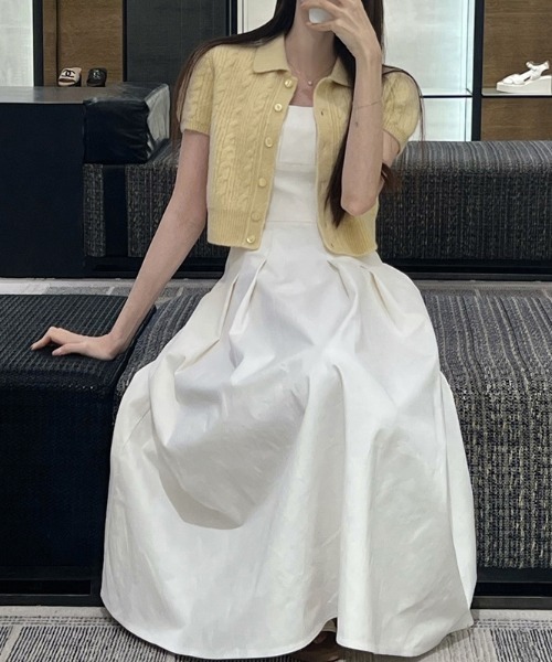 YUGA(ユーガ)の「YUGA_YGMC Square neck resort dress(ワンピース・レディース・ブラック/オフホワイト・M/S)」の13枚目の写真