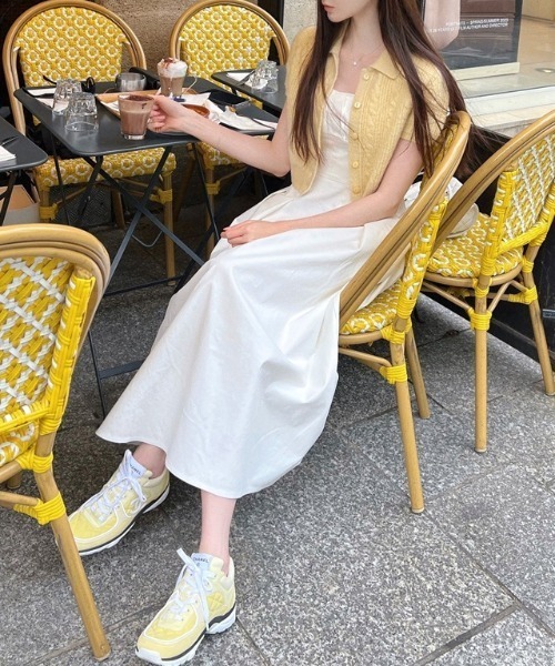 YUGA(ユーガ)の「YUGA_YGMC Square neck resort dress(ワンピース・レディース・ブラック/オフホワイト・M/S)」の10枚目の写真