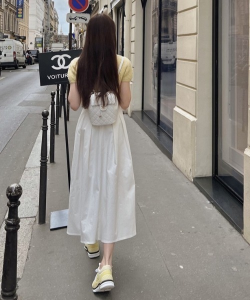 YUGA(ユーガ)の「YUGA_YGMC Square neck resort dress(ワンピース・レディース・ブラック/オフホワイト・M/S)」の15枚目の写真