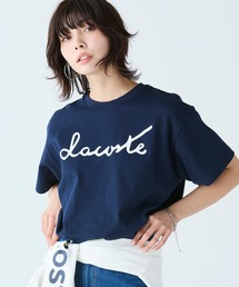 LACOSTE | 【オンライン限定】LACOSTE スクリプトネームロゴ  ルーズシルエットハーフスリーブTシャツ(Tシャツ/カットソー)