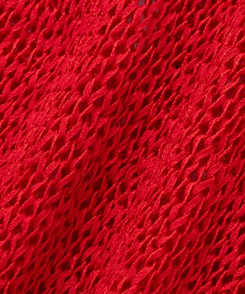 LA MARINE FRANCAISE(マリン フランセーズ)の「テープヤーンレースアッププルオーバー(ニット/セーター・レディース・レッド/ベージュ/ブルー・FREE)」の7枚目の写真