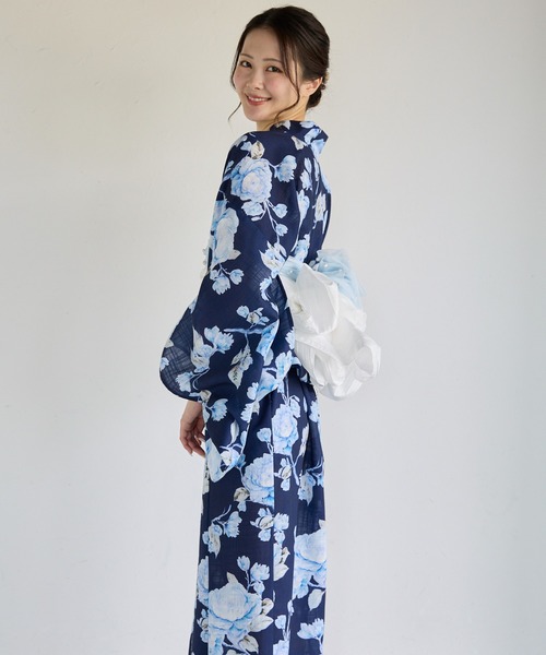 セール】【着付不要！】ワンピース浴衣3点セット(羽織り