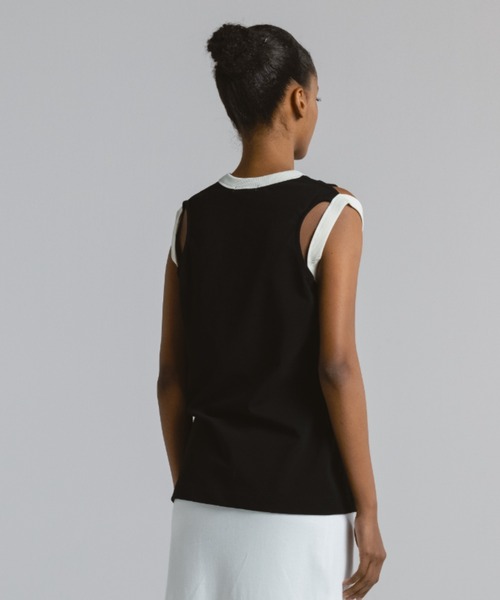 【大人気メッシュ素材】クロノス タンクトップ 　センターロゴ　リンガー 大人気メッシュ素材】クロノス タンクトップ センターロゴ