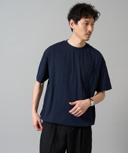 a.v.v(アーヴェヴェ)の「【速乾/毛玉になりにくい】ドローコード付きワイドシルエットカットソー(Tシャツ/カットソー・メンズ・ホワイト/チャコールグレー/ネイビー・50/48/44/46)」の3枚目の写真
