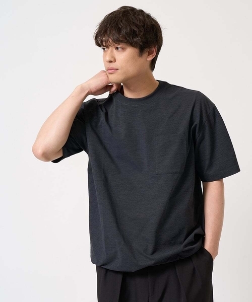 a.v.v(アーヴェヴェ)の「【速乾/毛玉になりにくい】ドローコード付きワイドシルエットカットソー(Tシャツ/カットソー・メンズ・ホワイト/チャコールグレー/ネイビー・50/48/44/46)」の2枚目の写真