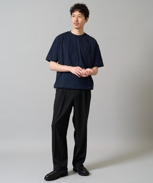 a.v.v(アーヴェヴェ)の「【速乾/毛玉になりにくい】ドローコード付きワイドシルエットカットソー(Tシャツ/カットソー・メンズ・ホワイト/チャコールグレー/ネイビー・50/48/44/46)」の4枚目の写真