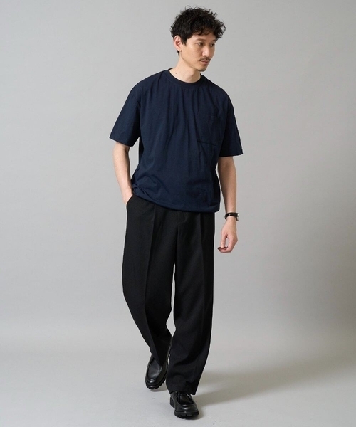 a.v.v(アーヴェヴェ)の「【速乾/毛玉になりにくい】ドローコード付きワイドシルエットカットソー(Tシャツ/カットソー・メンズ・ホワイト/チャコールグレー/ネイビー・50/48/44/46)」の5枚目の写真